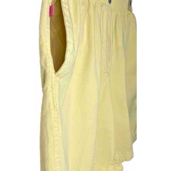 Woman Within Women’s Long Shorts Plus Sz 14W Bright Yellow Elastic Waist Pockets - Picture 4 of 8